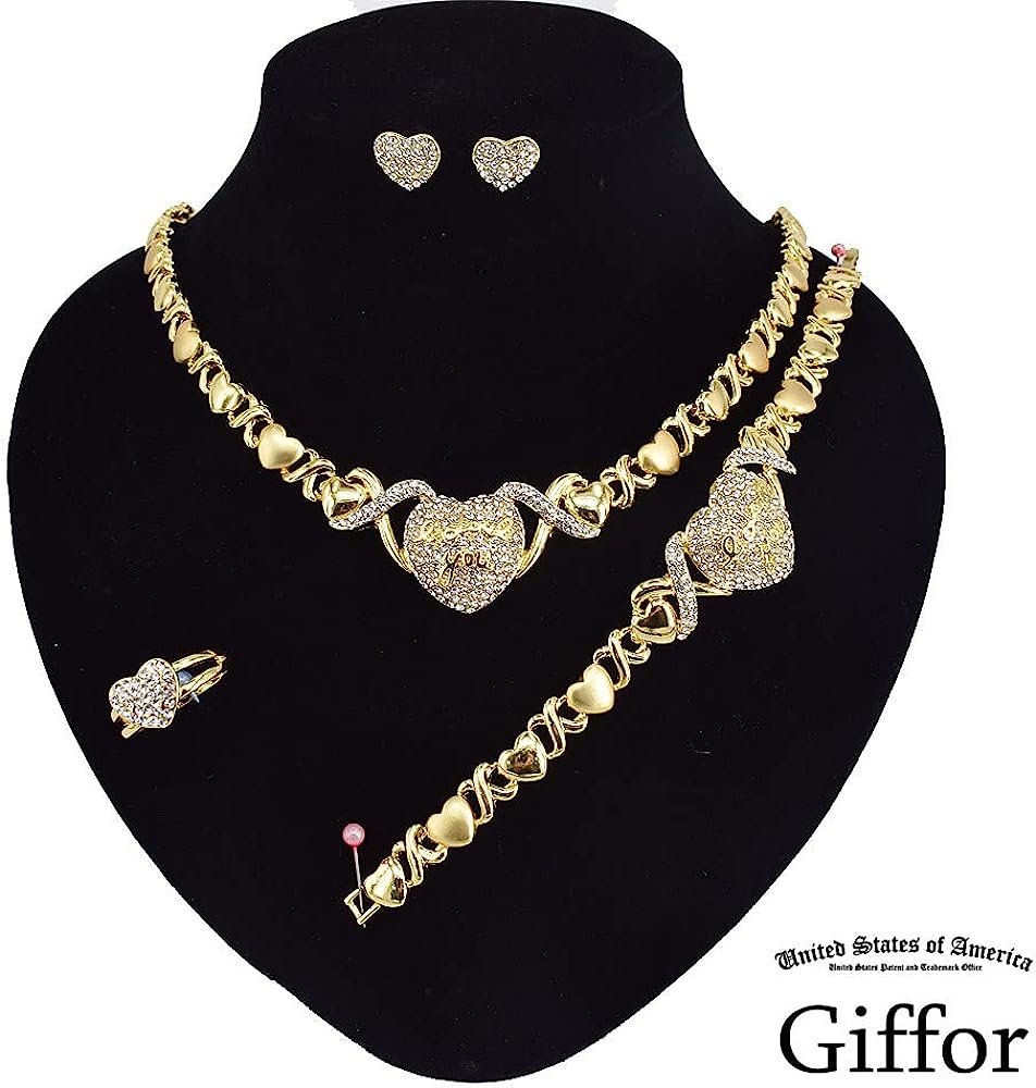 Giffor Jewellery Lady 14K Gold Filled Jewelry sets for Women Bracelets Necklaces With Earrings Gifts - Image 2
